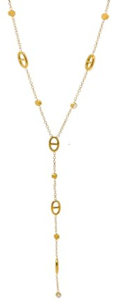 Générique Collier LONG MAILLE MARINE Collier y Acier Inoxydable Sautoir Plongeante Femme Collier Femme Acier Inoxydable Maille Marine Long En Y Pour Soirée
