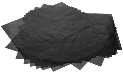 Fenical 25 Blatt Schwarzes Graphit Kohlepapier aus Papier Schnittfest und Geeignet für Kunst und Bastelprojekte im Hausgebrauch