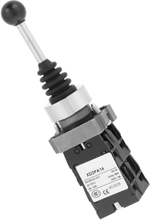 Generic Interruptor de Palanca de Mando con Bloqueo de 4 Posiciones, Contactos 4NO, Cubierta de Goma de Alto Rendimiento para Circuitos Eléctricos y Uso Industrial, 1 ud.