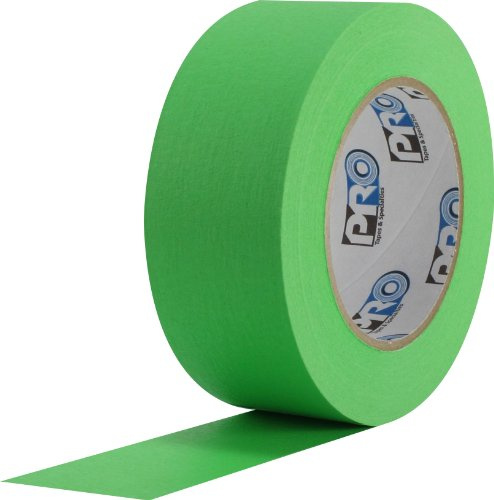 ProTapes Colored Crepe Paper Masking Tape, 60 yds Length x 1 Width, Light Green (Pack of 1)