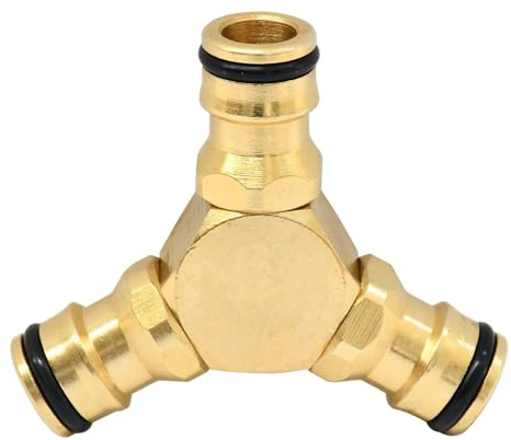Dapetz ® 3 Way Brass Hose Connector 1/2 Y Splitter Garden Hose Connector for Dual Hose Connectors for Outdoor, Garden, Courtyard, Lawn, Kitchen, Irrigation Needs