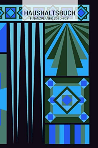 Haushaltsbuch: Abstrakte Art Deco Muster I Einnahmen sparen und Ausgaben planen I DIN A5 I 120 Seiten I Undatiert I Finanzen I Auswertung