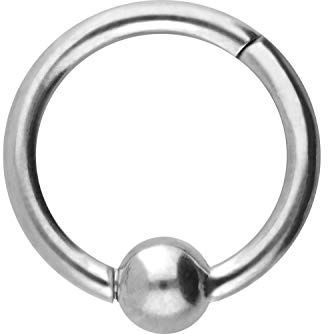 PIERCINGLINE Titan Segmentring Clicker | mit Kugel | Piercing Ring Septum Ohr Tragus Helix | Farb & Größenauswahl