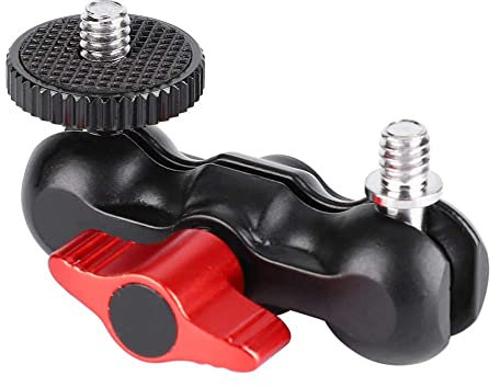 Yctze Bras Magique, Alliage Rotule multifonctionnelle 1/4 '' Magic Arm Mount Adapter Accessoire d'appareil Photo