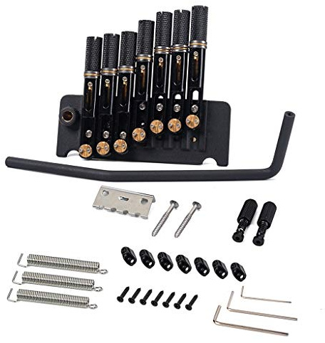 Alnicov 7 String Headless Guitar Bridge Tremolo System with Tailpiece for Electric Guitar Parts Replacement Tools