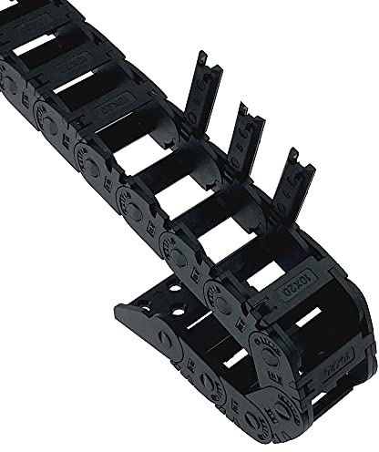 Veekaft Mini Schleppkette Innenmaße 10x20 mm Serienlänge 1000 mm Verstärkte Nylonband-Endverbinder Geeignet für 3D-Drucker und CNC (R18, 10X20)