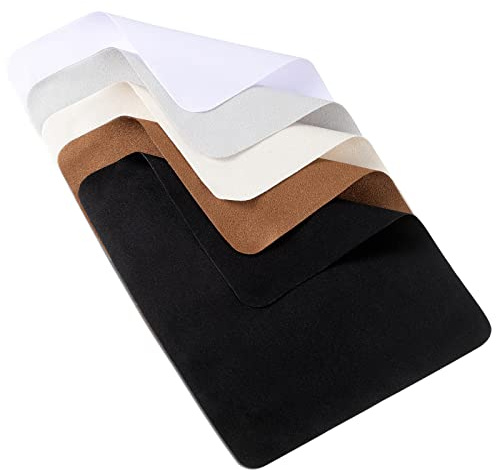 Nezyo 5 Pcs Microfibers Cleaning Cloths - Large Colorful Screen Cleaner Washable Wipes for Glasses, Camera Lens, Cell Phones, LCD Screens, Spectacles, Silverware - 6 x 7 Inch