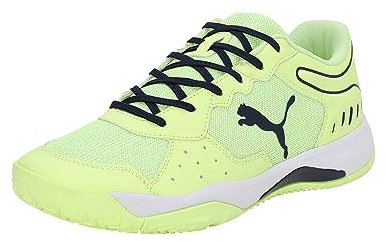 PUMA Unisex Scarpe da padel Solarsmash RCT, Fast Yellow-Navy-White, 42.5 EU