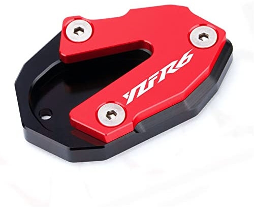 GWINDI Motorradständer Für Yamaha YZFR6 YZF R6 2013-2017 2018 2019 2020 2021 2022 Motorrad CNC Ständer Fuß Seitenständer Vergrößern Verlängerungsplatte Pad (Color : Red)