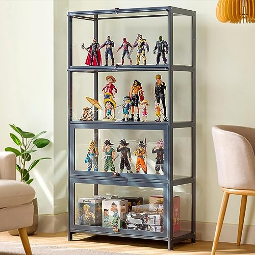 LXXBDDM VHolzvitrine, multifunktionale staubdichte A 4-floors-60cm