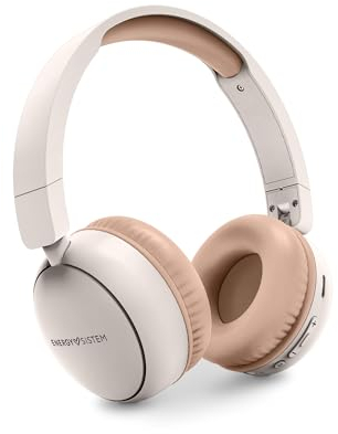 Energy Sistem Radio Color Auriculares Bluetooth con Radio FM (Plástico 100% Reciclado, Reproductor MP3 y Micro SD Player, Tecnología Bluetooth) Crema