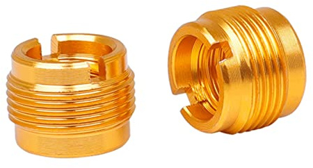 Umrüstschraube für Mikrofonklemme 3/8 5/8 Zoll Edelstahl, 2 Stück | Gold, Kleine Kompakte Verbindungsschraube, Ersatz für Mikrofonclips, Leichte Metallausführung
