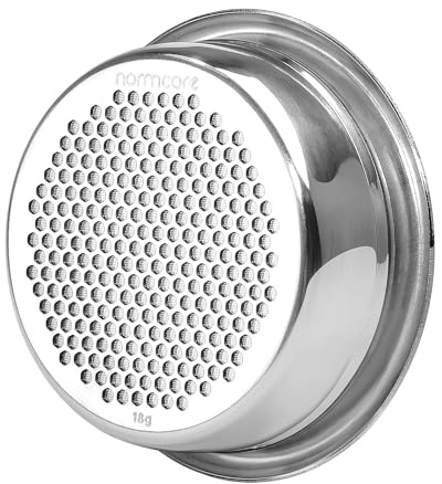 Normcore 58 mm Präzisions-Hochabsaugkorb, doppellagiger Siebträgerkorb, 304 Edelstahl, 0,8 mm dick, kommt mit einem 58,5 mm Pucksieb, 18 g