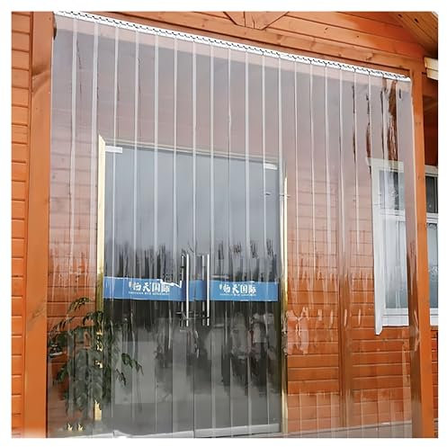 LXLDY Streifenvorhänge PVC Transparente Vorhänge Leicht Zu Befestigen 2.5mm Schalldichte Vorhänge for Kühlschränke Supermärkte Parkhäuser (1.05x2.4m)