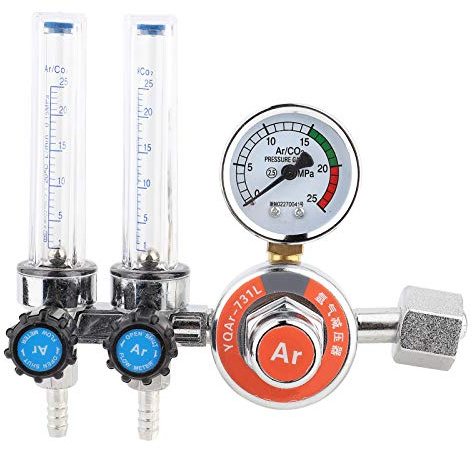 Respicefinem Rohr Druckregler 0-200M 18. 0×18. 0×8. 0 Argon Druckregler Zink-Legierung Doppel Rohr Innengewinde G5 8In Schweißgerät Argon-Druckminderer 0-25Mpa