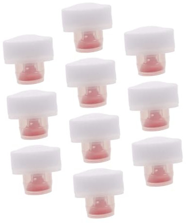 LIFKOME 10pcs Soft Triangular Shoe Polish Brush Head for Shoes Cleaner White Polish Trainers