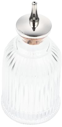 JUMPLAWN Botella de Cristal Amarga con Tapón, Diseño Retro Decorativa, Tamaño Compacto, Vidrio Creativo para Coctelería y Bar Hogar, Accesorio Funcional para Bitters y Cócteles