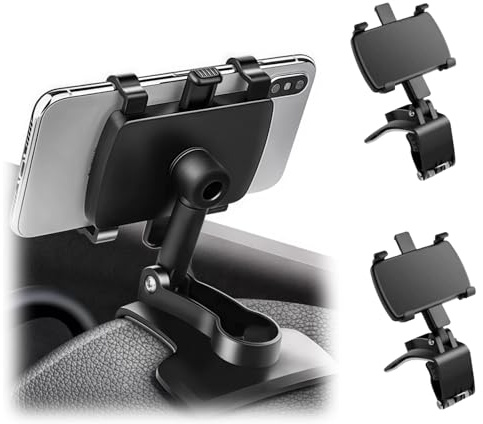 MEIION Inovia AutoClip – Support de téléphone pour Tableau de Bord 2pcs Support de Téléphone Voiture Rotatif 360°, Automobile pour Smartphones de 4 à 7 Pouces, Installation Facile