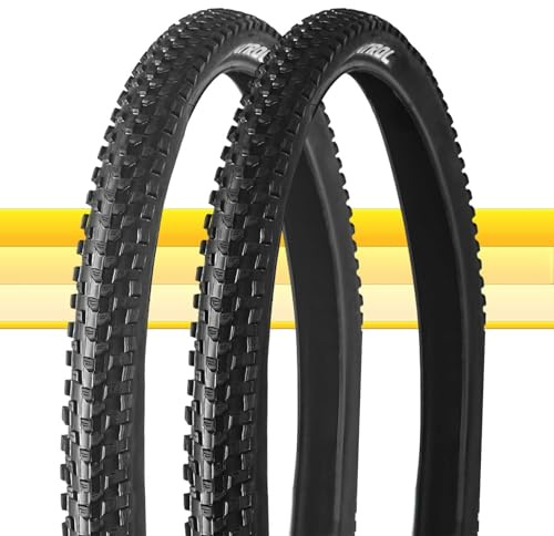 29x2.4 Neumático MTB para Bicicleta de Montaña y Todo Terreno de 29 Pulgadas | Repuesto con Dibujo de Bloques Agresivos y Carcasa 27TPI Compatibles Delantera Trasera 65 PSI(2pcs)