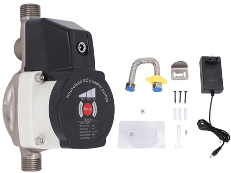 VBESTLIFE Bomba Elevadora de Presión de Agua, 80W 475.5GPH para Ducha, Presión Máxima de 36.2PSI, Bomba Elevadora Doméstica de bajo Ruido con Modo Manual Automático (Enchufe europeo 100-240 V)