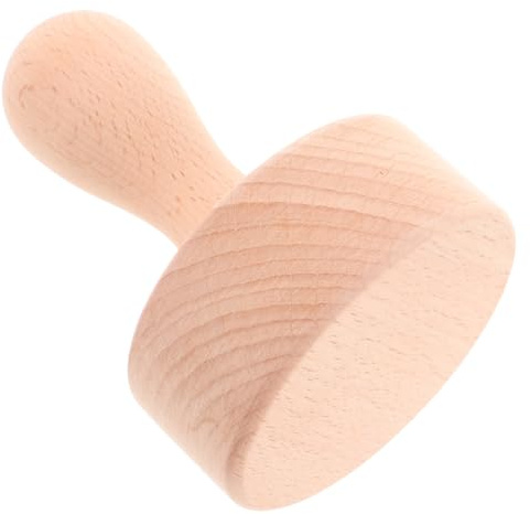 DECOMELODY Pilon à Tartelettes en Bois de Hêtre Presse-Purée Manuel pour Moules à Tartelettes Outil de Pâtisserie Polyvalent Cuisine Maison 1 Pièce pour Tartes aux Œufs et Quiches