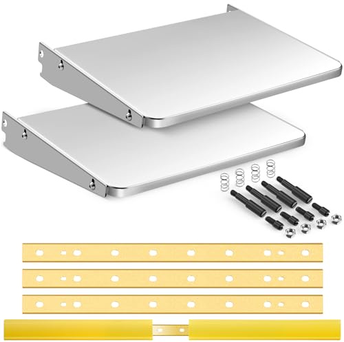 Otoolling 2 Pack Planer Folding Table with 3 Pack 13-inch Planer Blades Heat Replacement Knives Compatible with Dewalt Dw735 Dw735x Provide 9 Inch Support on Each Side(Titanium Gold)