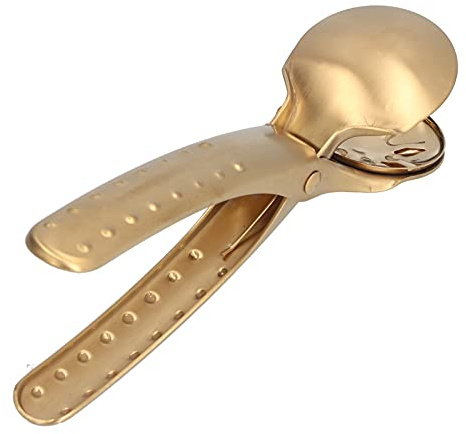RASTKY Pince à Châtaigne Casse-noisette en Métal, Pince Ouvre-écrou Efficace, Opération Simple, 2,2 Pouces, Poignée Confortable, pour les Amateurs de Noix (GOLD)