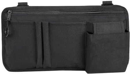 Wheelchair Side Pocket - Travel Bag with Cup Holder, Wheelchair Bag | Mobility Accessory for Seniors, Travel, Outdoor, Electric Wheelchair, Drinks, Phone, Purse, Armrest, Au