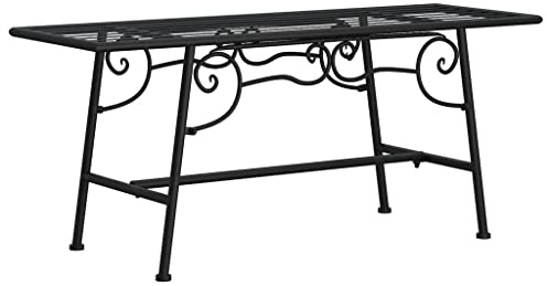 PTUGUOF Stahl Baumbank 110 cm Schwarz, Runde Metall Sitzbank für Garten, Langlebige Witterungsbeständige Bank für Mehrere Personen