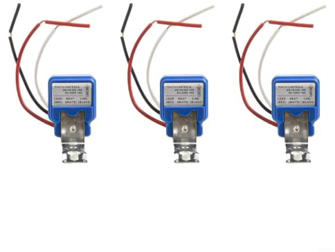 per interruttore Crepuscolare AC 220V 10A per Esterni per interruttore | Plastica , accensione automatica di notte, per illuminazione stradale e vialetti