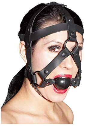 ZADO Leder Kopfgeschirr Knebel