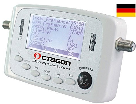 Octagon SF 418 HQ Satfinder LCD HD HDTV FULLHD 3D Sat Finder ASTRA HOTBIRD TURKSAT EUTELSAT U.S.W NEU