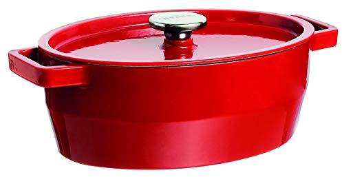 Pyrex 4936880 - Cocotte Ovale 5,8 L, Cottura Lenta, Colore: Rosso