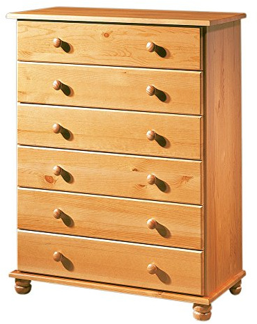Dogar Altea Comoda 6 cajones, Pino, Miel, 100x78x39 cm