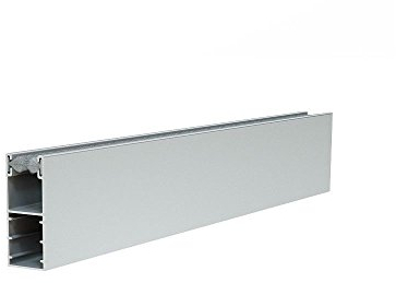 Führungsschiene aus Alu für Mini Vorbaurollladen Rolladen 53x22mm + Bürstendichtung | 150cm, Farbe Dunkelbraun