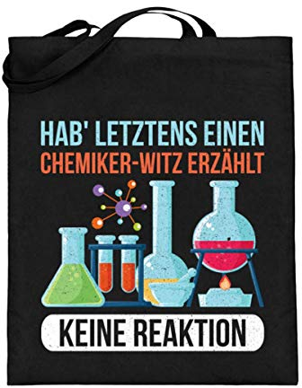 Para químicos humorísticos y nerds – Bolsa de yute (con asas largas), Negro , 38cm-42cm