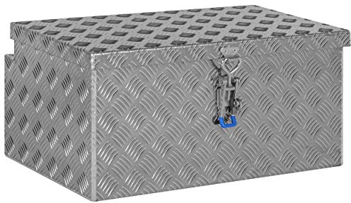Deichselbox Staukasten Staubox Werkzeugkasten Truckbox aus Aluminium Riffelblech Made in Germany B 615 x H 295 x T 390 mm LKW Expeditionsfahrzeug Wohnmobil Anhänger mit Halterung