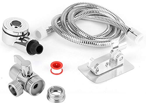 Cikonielf Accueil Salle De Bains Douche À Main Pulvérisateur Kit De Lavage De Cheveux Robinet Convertisseur Adaptateur Ensemble Accessoires Deux Types Mode de Sortie d'eau(Kit de Lavage des Cheveux)