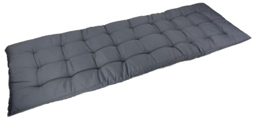 Marabella Auflage für Gartenbank 150x40x4cm Sitzauflage Polsterauflage Bankauflage, Farbe:anthrazit