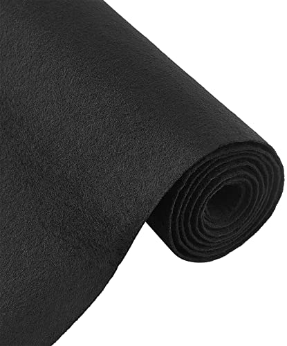 BENECREAT 300x40cm Schwarz Filzrolle Bastelfilz Vliesstoff Blätter (1mm Dick) Toller Filz Zum Basteln, Patchwork Nähen, Kostüme