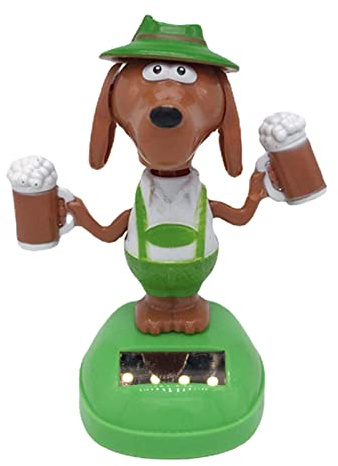 KidoFlex Lamptti Solar Powered Dancing Dog, Funny Swinging Animal Dancer Dancing Figures, Solar Eco-Friendly Bobbleheads for Car Dashboard & Home Decoration Gift