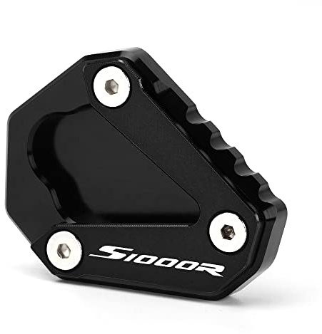 Modeer Kompatibel mit S1000R 2021-2025 Motorradständer Fuß Seitenständer Verlängerungspolster Stützplatte Pedal s 1000 r Zubehör (Schwarz)