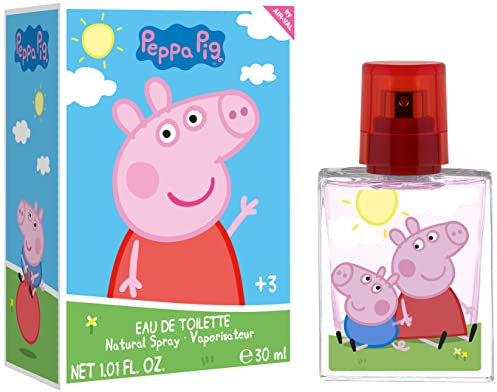 Air-Val Pig Parfüm für Kinder: Duft in Glasflakon mit Motiv von Wutz und ihrem Bruder George, Eau de Toilette (30 ml)