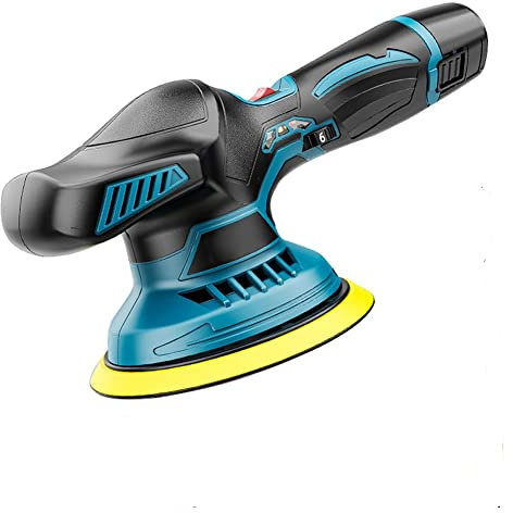 Pulidora De Coche Cc12v,Asudaro Kit De Pulidora De Coche Mano MáQuina Pulidora InaláMbrica 6 Velocidades Ajustables Velocidad 2500-5000rpm Juego De Pulidora 150 Mm para Pulir Encerar Fregar Limpiar