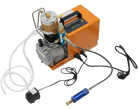 1800W PCP Luft Kompressor, Tragbarer Hochdruckluftpumpe Elektrische Pcp Luftkompressor 4500psi/30Mpa 220V Luftgewehr Kompressor für Paintball-Luftgewehr, Tauchflasche, Einzylinder-Luftpumpen