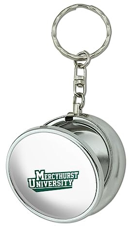 GRAPHICS & MORE Mercyhurst University Secondary Logo Portable Travel Size Pocket Purse Ashtray Keychain with Cigarette Holder
