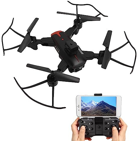 Droni con Fotocamera per Adulti, Quadricottero RC Pieghevole con Doppia Fotocamera HD 4K per per Principianti, Supporto per Mini Drone con Zoom 50 X, Capovolgimento 3D,