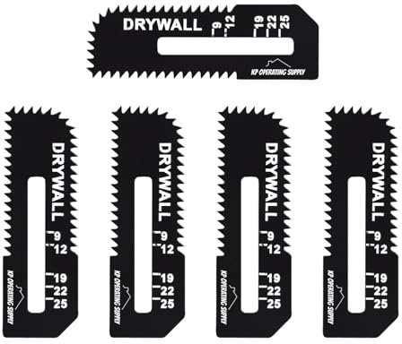 5 Pack Drywall Cutter Saw Blades for Makita - High Carbon Steel Cordless Cut Out Saw Blades - Cuts Drywall up to 1-3/16 Thick - by KP Operating Supply