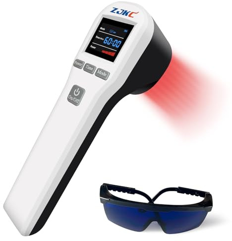 ZJKC 4x808nm+16x650nm Portable NIR Near Infrared Light Therapy - Red Light Therapy Device Machine for Tissue, Joint, Muscle, Knee Relief - Home Handheld Cold Light Therapy Wand for Body, Dog, Horse