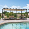 PURPLE LEAF Gazebo Pergola 2,9 x 5,5 M Alluminio Pergolato da Giardino con Tetto ha Scomparsa Per Giardino Pergolati Terrazzo e Attività Commerciale, Cachi chiaro